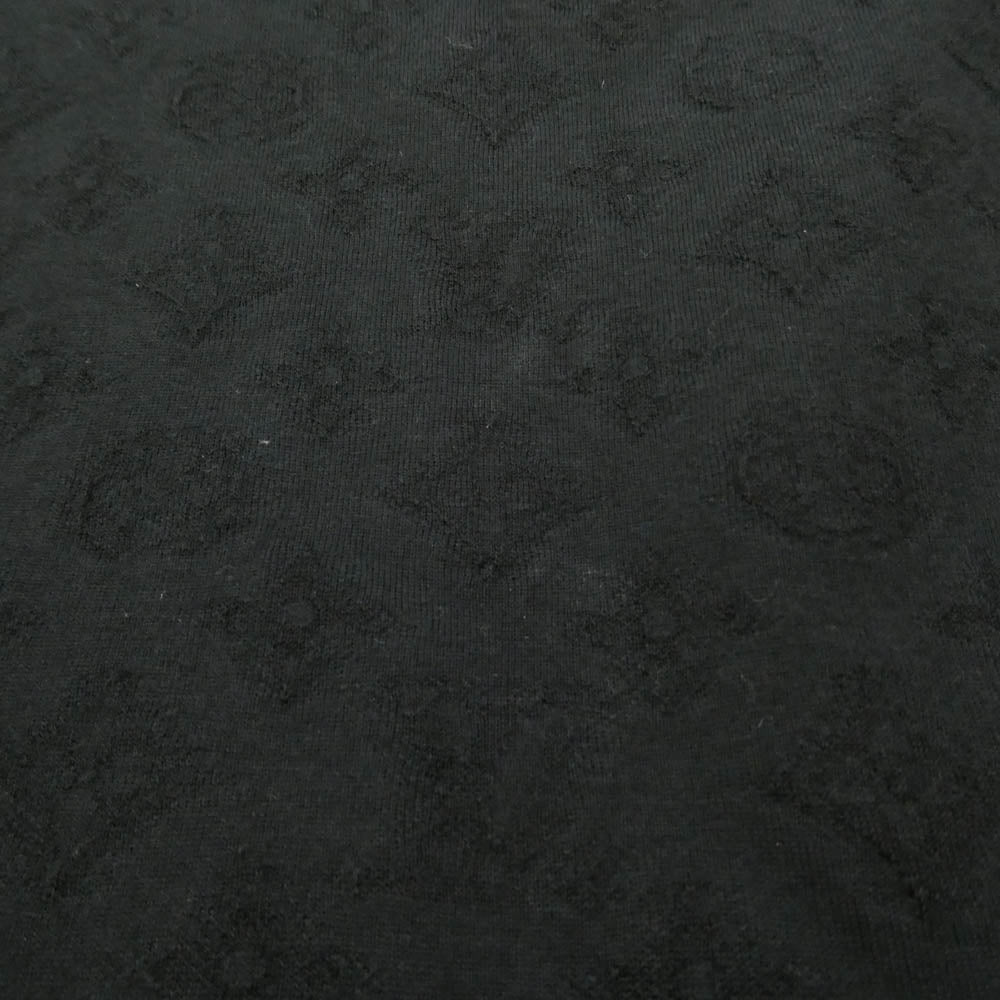 LOUIS VUITTON ルイ・ヴィトン 25SS Monogram Jacquard T-shirt モノグラム ジャカード クルーネック 半袖 Tシャツ ブラック系 L【極上美品】【中古】