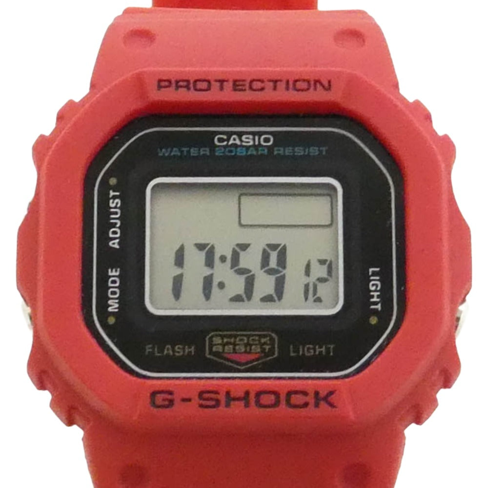 CASIO G-SHOCK カシオ ジーショック DWN-5600-4JR 5600シリーズ リングウォッチ nano ナノ リング スクエア デジタル 時計 エンジ系【極上美品】【中古】