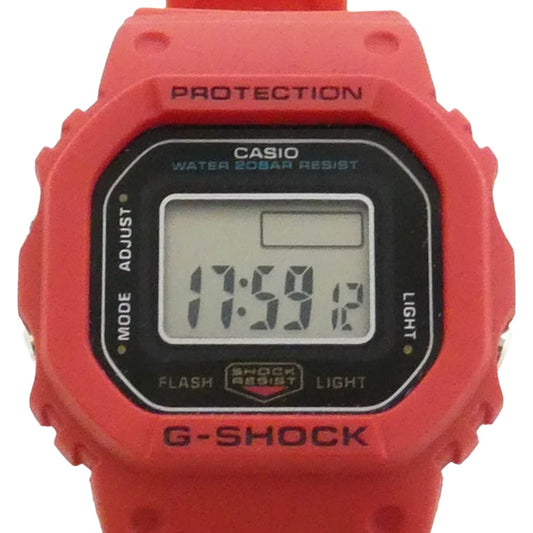 CASIO G-SHOCK カシオ ジーショック DWN-5600-4JR 5600シリーズ リングウォッチ nano ナノ リング スクエア デジタル 時計 エンジ系【極上美品】【中古】