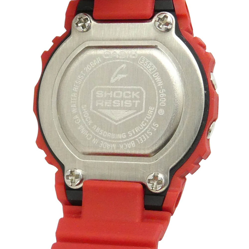 CASIO G-SHOCK カシオ ジーショック DWN-5600-4JR 5600シリーズ リングウォッチ nano ナノ リング スクエア デジタル 時計 エンジ系【極上美品】【中古】