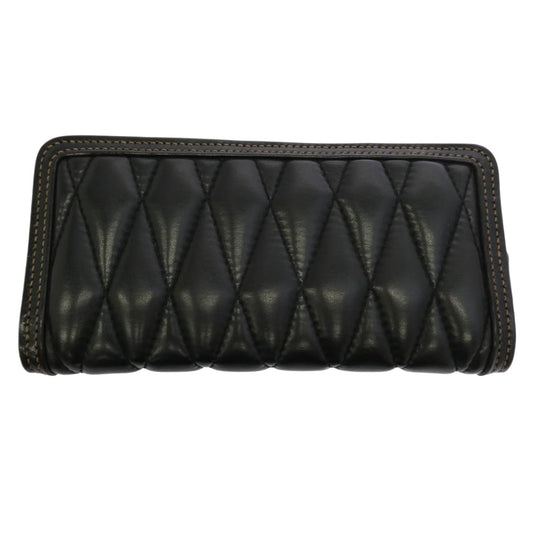 THE FLAT HEAD ザフラットヘッド FN-WLZ4-7Z5 Full Zip Wallet ディアスキン キルティング ラウンドジップ ウォレット ブラック系【極上美品】【中古】