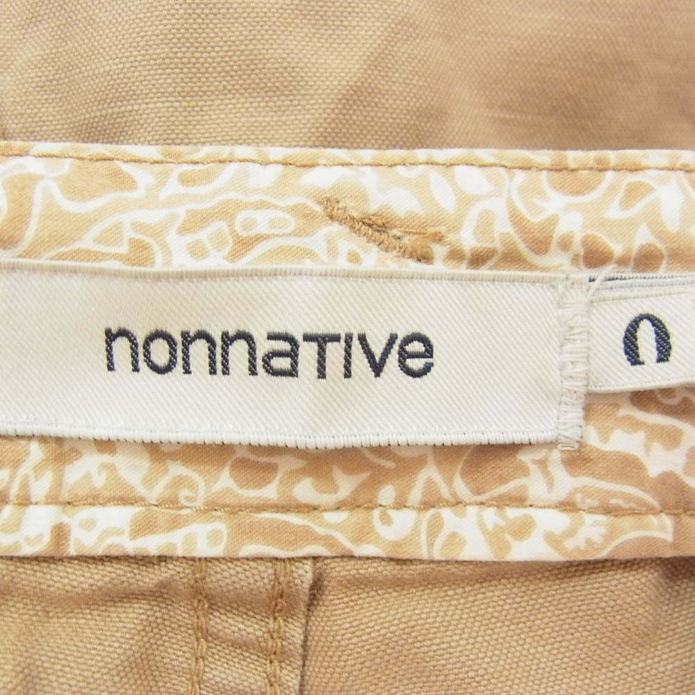 nonnative ノンネイティブ 15SS NN-P2718 DWELLER EASY RIB PANTS C/P GROSGRAIN ドウェラー イージー リブ パンツ グログラン ブラウン系 0 【中古】