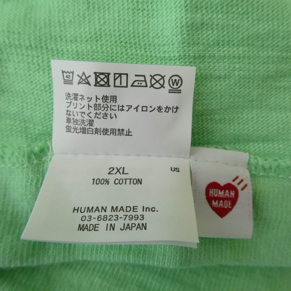 HUMAN MADE ヒューマンメイド 25AW HM29CS033 COLOR T-SHIRT カラー ロゴ 半袖 Tシャツ グリーン系 2XL【新古品】【未使用】【中古】