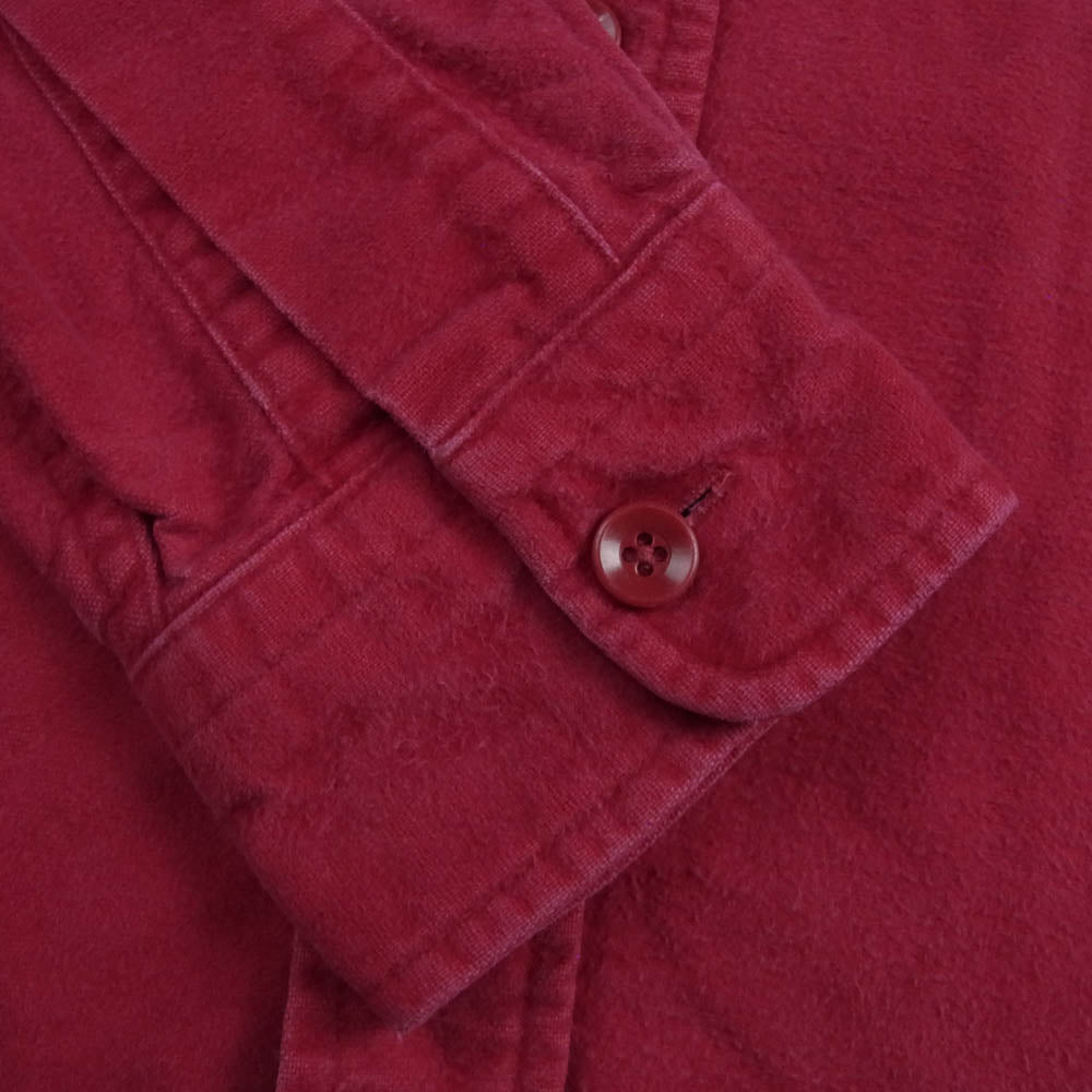 L.L.Bean エルエルビーン 80s 90s USA製 モールスキン 長袖 シャツ レッド系 15.5【中古】