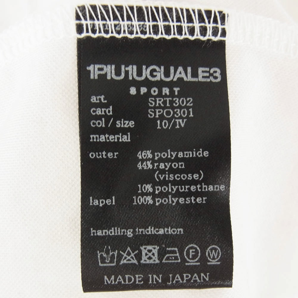 1piu1uguale3 ウノピュウノウグァーレトレ SRT302 SPO301 113 SPORT CREW L/S FLAGSHIP STORE LIMITED 直営店限定 クルーネック 長袖 シャツ ホワイト系 4【極上美品】【中古】