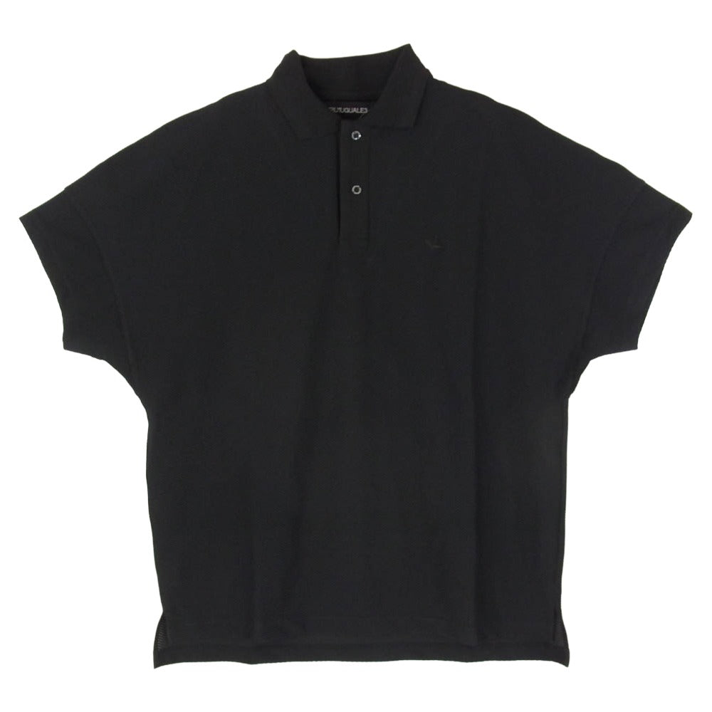 1piu1uguale3 ウノピュウノウグァーレトレ SPT008 SPO008 113 SPORT HYBRID POLO ショート ハイブリット ハニカム 半袖ポロシャツ ブラック系 4【極上美品】【中古】
