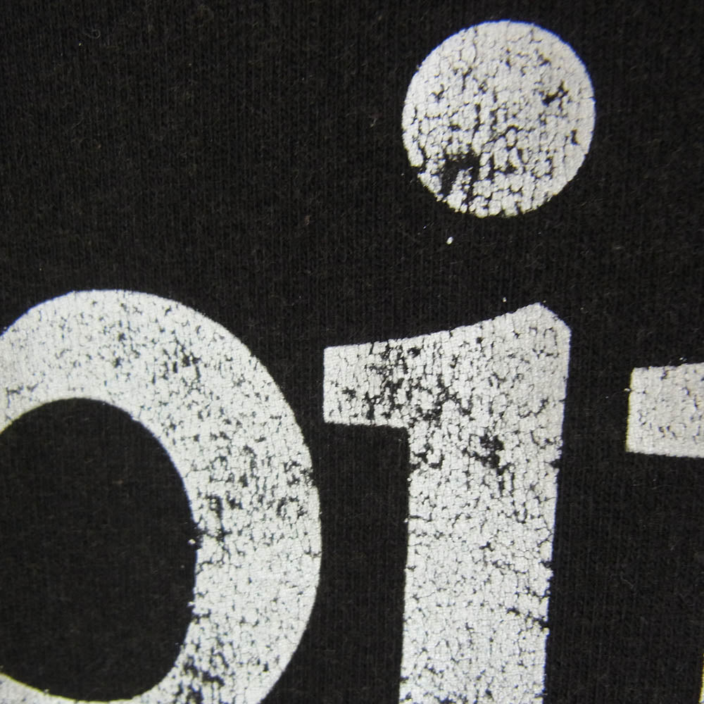 1piu1uguale3 ウノピュウノウグァーレトレ MRT366 COT423 113 S/S VINTAGE CREW ヴィンテージ クルーネック ロゴ 半袖 Tシャツ ブラック系 4【極上美品】【中古】