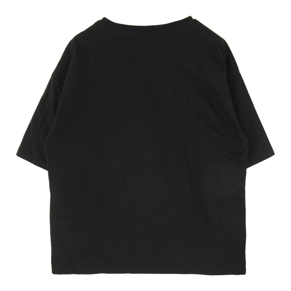 1piu1uguale3 ウノピュウノウグァーレトレ MRT364 COT421 113 LOGO BIG TEE ロゴ ビッグ クルーネック 半袖 Tシャツ ブラック系 7【極上美品】【中古】