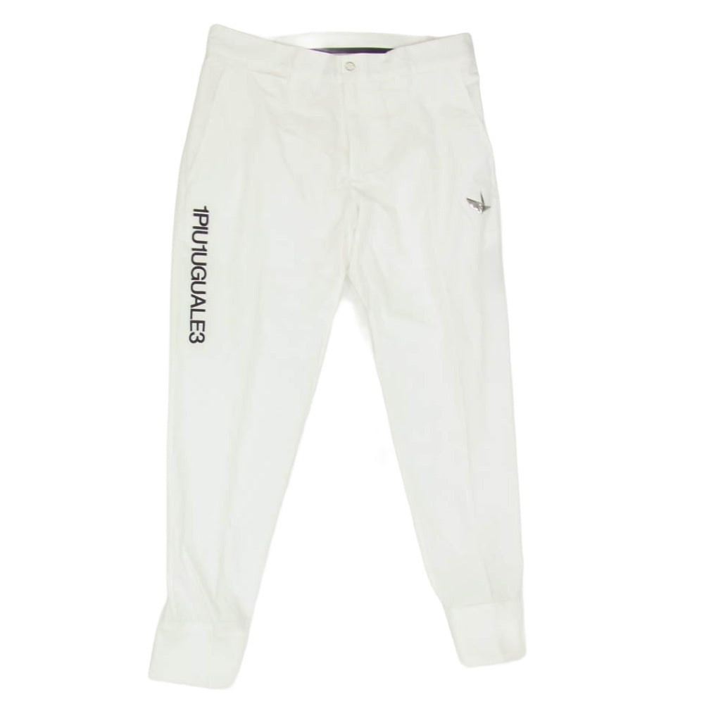 1piu1uguale3 ウノピュウノウグァーレトレ GSP042 POE400 113 GOLF ゴルフ RIB PANTS ロング丈 リブパンツ ホワイト系 4【中古】