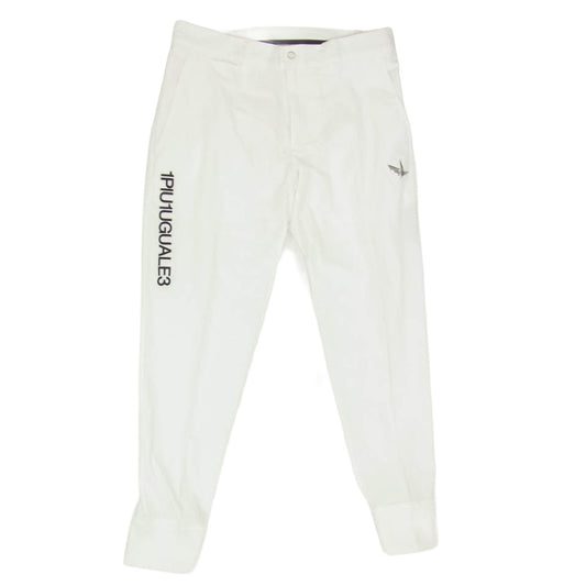 1piu1uguale3 ウノピュウノウグァーレトレ GSP042 POE400 113 GOLF ゴルフ RIB PANTS ロング丈 リブパンツ ホワイト系 4【中古】