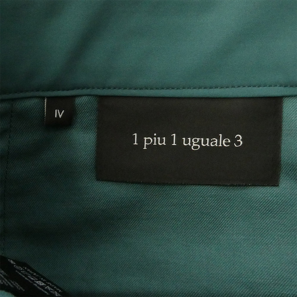 1piu1uguale3 ウノピュウノウグァーレトレ MRP614 POE468 113 COMFY SLACKS コンフィー スラックスパンツ グリーン系 4【中古】