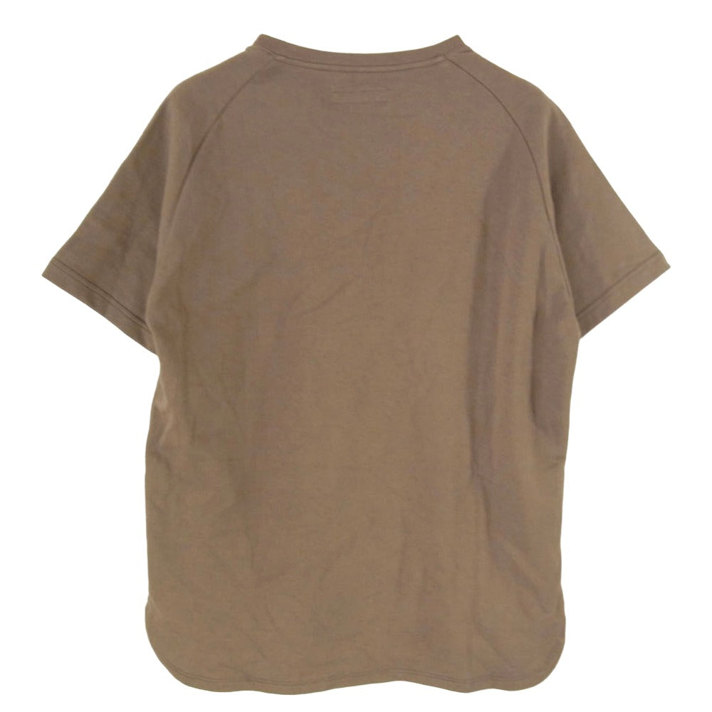 1piu1uguale3 ウノピュウノウグァーレトレ MRT361 CTN062 113 ROUND BIG TEE ラウンド ビッグ 半袖 Tシャツ Mサイズ カーキ系 4【極上美品】【中古】