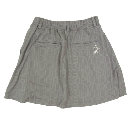 1piu1uguale3 ウノピュウノウグァーレトレ GSP068 POE475 113 GOLF ゴルフ ORIGINAL JACQUARD EASY SKIRT オリジナル ジャガード イージー スカート グレー系 2【美品】【中古】