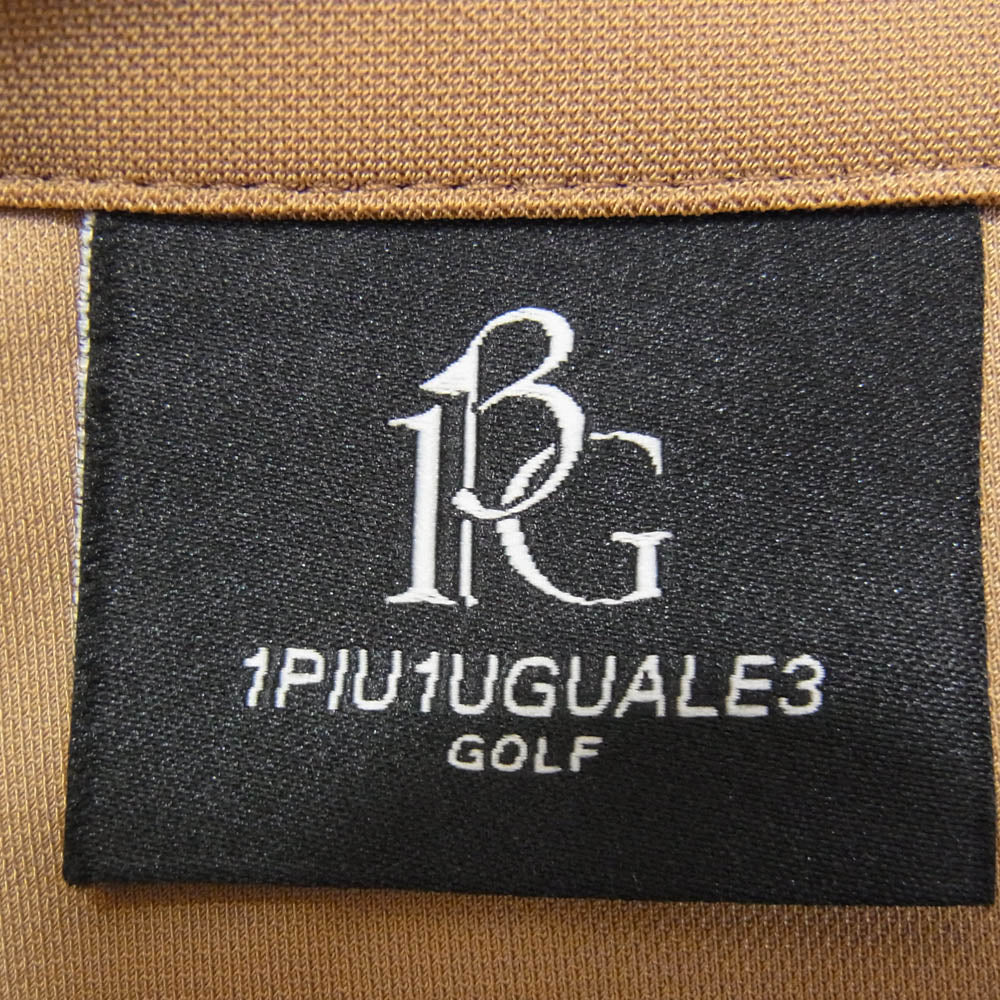 1piu1uguale3 ウノピュウノウグァーレトレ GRP110 POE463 113 GOLF ゴルフ ストレッチ エンボスロゴ スラックス パンツ ブラウン系 4【美品】【中古】