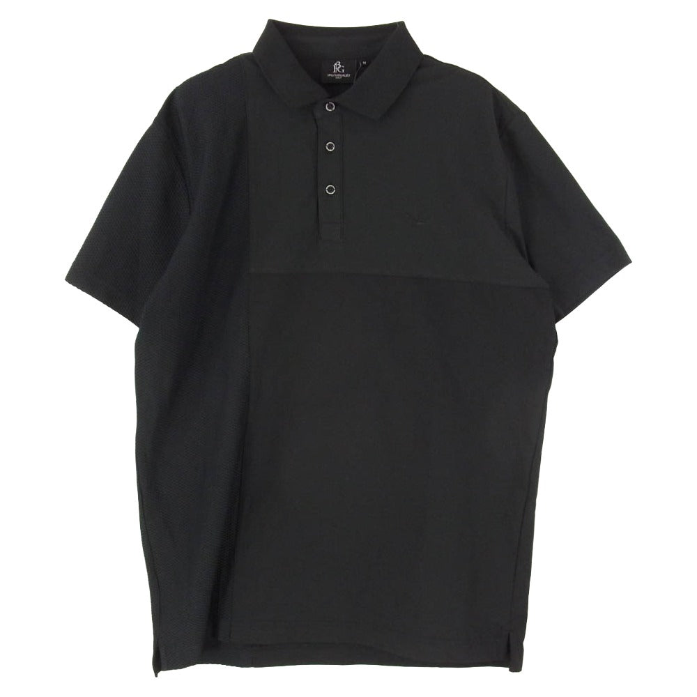 1piu1uguale3 ウノピュウノウグァーレトレ GCT005 GPE032 113 GOLF ゴルフ S/S MESH POLO メッシュ 半袖 ポロシャツ ブラック系 4【美品】【中古】