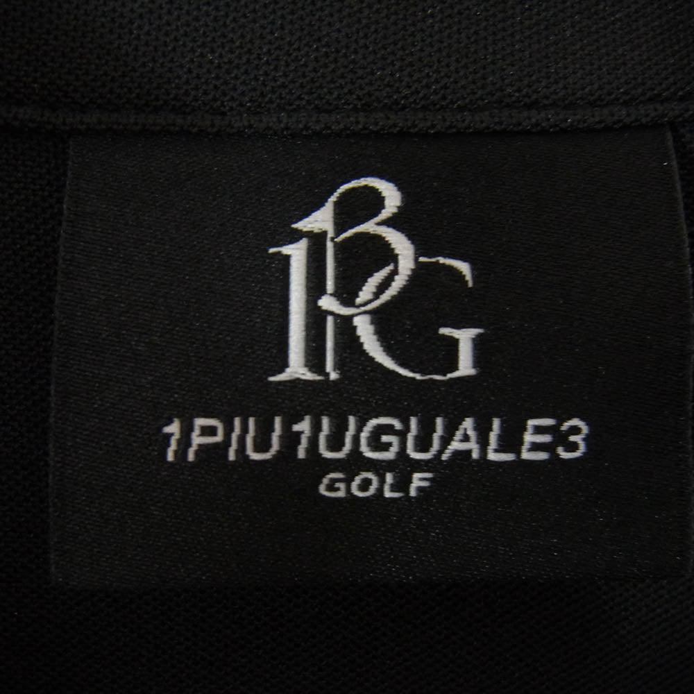 1piu1uguale3 ウノピュウノウグァーレトレ GCT005 GPE032 113 GOLF ゴルフ S/S MESH POLO メッシュ 半袖 ポロシャツ ブラック系 4【美品】【中古】