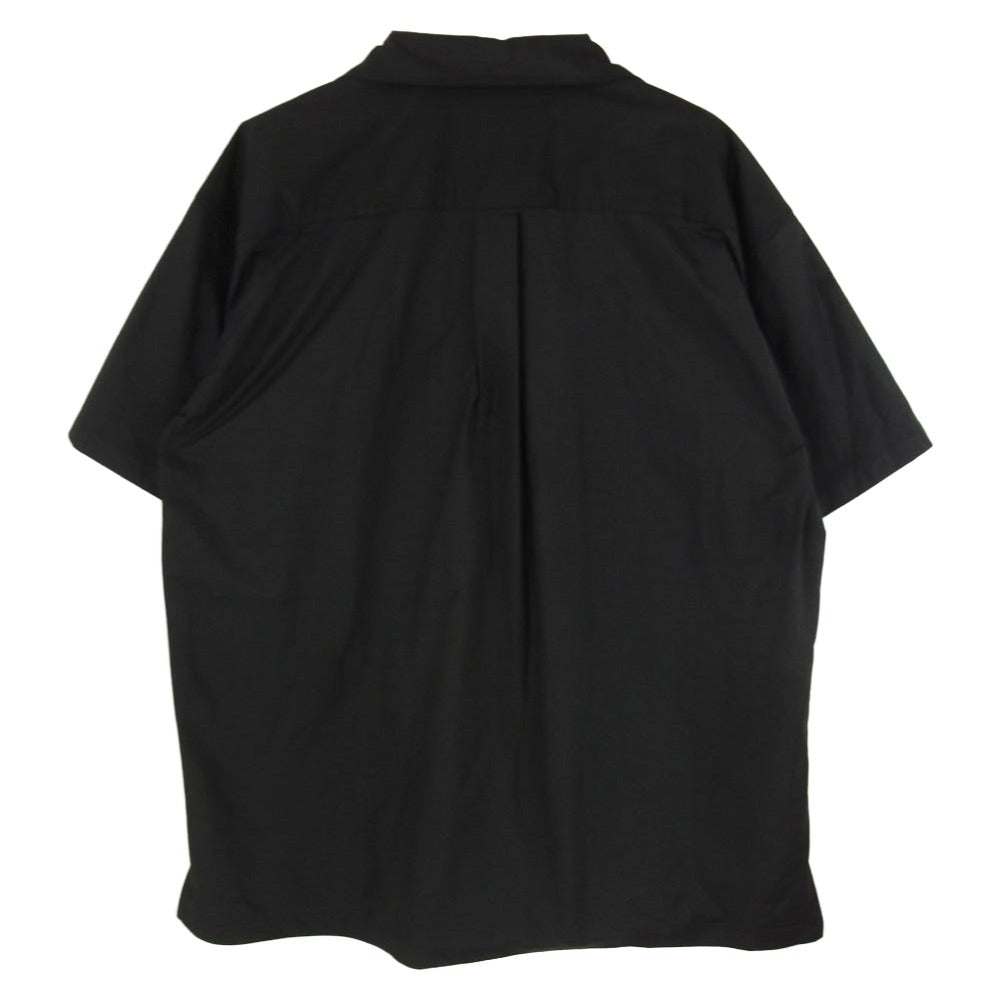 1piu1uguale3 ウノピュウノウグァーレトレ MRS177 POE532 113 HOLIDAY SHIRTS オープンカラー ホリデーシャツ ブラック系 4【美品】【中古】