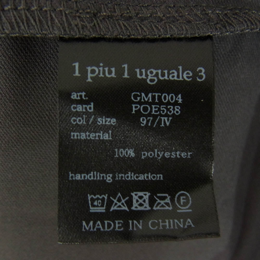 1piu1uguale3 ウノピュウノウグァーレトレ GMT004 POE538 x 三浦技研 113 GOLF ゴルフ S/S TEE クルーネック 半袖 Tシャツ グレー系 4【中古】