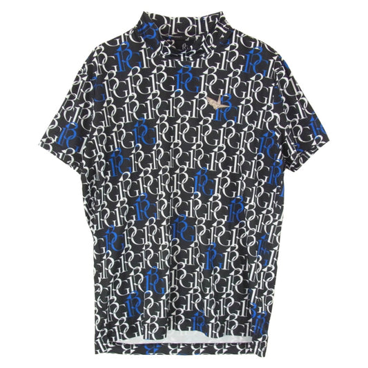 1piu1uguale3 ウノピュウノウグァーレトレ GRT208 POE477 113 GOLF ゴルフ S/S MOCK NECK LOGO モックネック 半袖 ロゴ クルーネック Tシャツ ブラック系 4【中古】