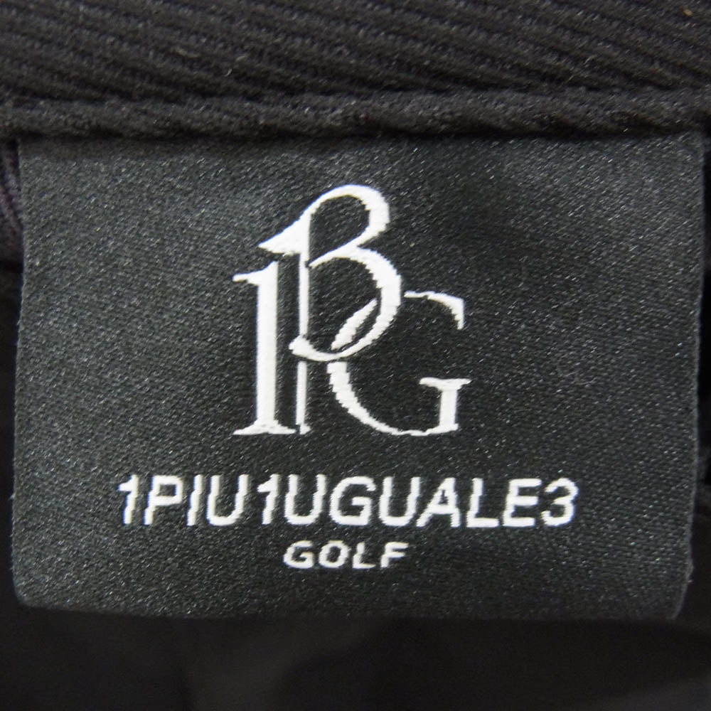 1piu1uguale3 ウノピュウノウグァーレトレ GDP016 POE537 113 GOLF ゴルフ ワンタック 裾ジップ パンツ ブラック系 6【美品】【中古】