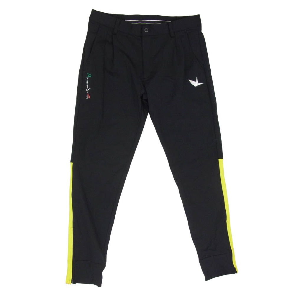 1piu1uguale3 ウノピュウノウグァーレトレ GDP012 NYU093 x アレッサンドロデルピエロ 113 GOLF ゴルフ ADP ZIP SLACKS ジップスラックスパンツ ブラック系 4【美品】【中古】