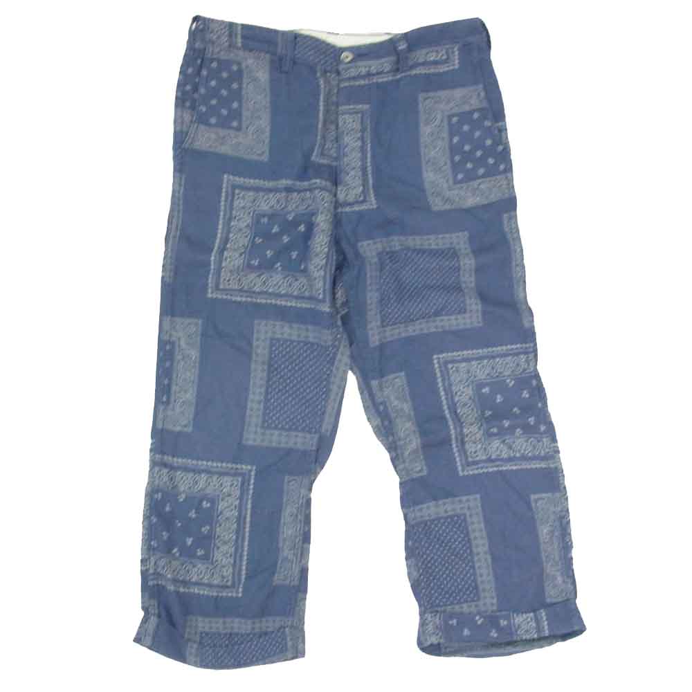 ソニックラブ ペイズリー柄 コットン 総柄 パンツ ネイビー系 S【中古】