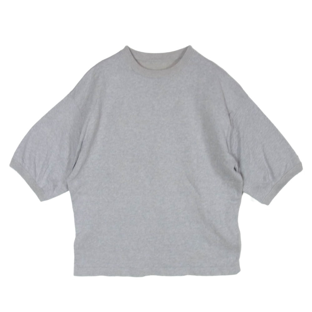 crepuscule クレプスキュール 2101-007 S/S KNIT コットンニット ショートスリーブ 半袖 Tシャツ カットソー グレー系 1【中古】