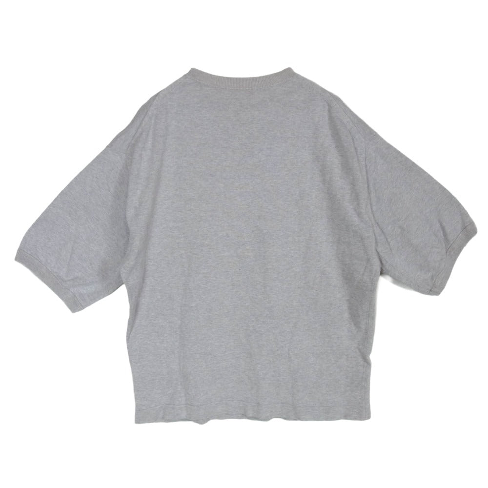crepuscule クレプスキュール 2101-007 S/S KNIT コットンニット ショートスリーブ 半袖 Tシャツ カットソー グレー系 1【中古】