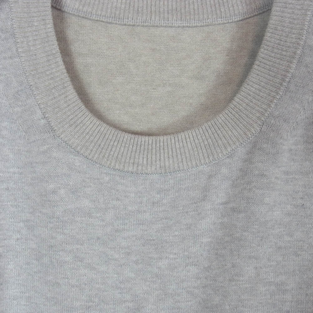 crepuscule クレプスキュール 2101-007 S/S KNIT コットンニット ショートスリーブ 半袖 Tシャツ カットソー グレー系 1【中古】