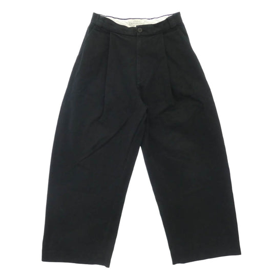 STUDIO NICHOLSON スタジオニコルソン ワンタック ワイド パンツ トラウザー ブラック系 S【中古】