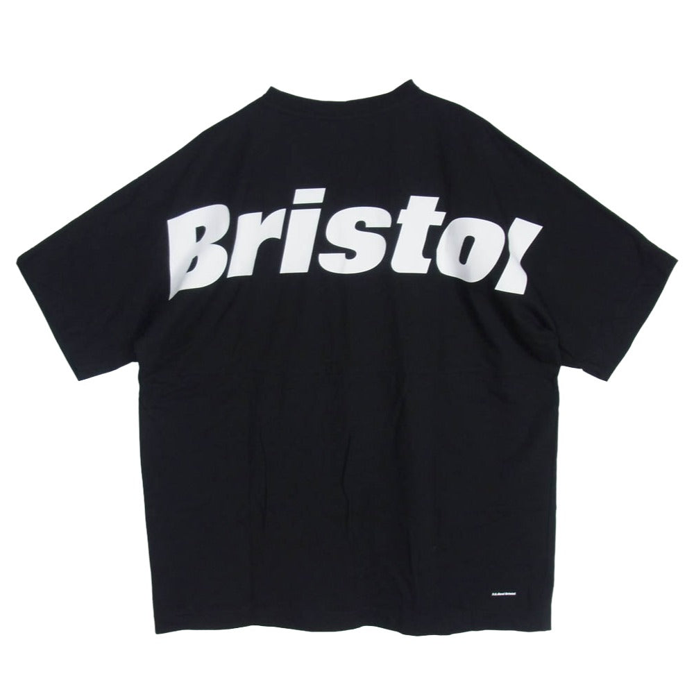 F.C.R.B. エフシーアールビー 22SS FCRB-220061 BIG LOGO WIDE TEE ビッグ ロゴ ワイド 半袖 Tシャツ Bristol ロゴ ブラック系 L【中古】