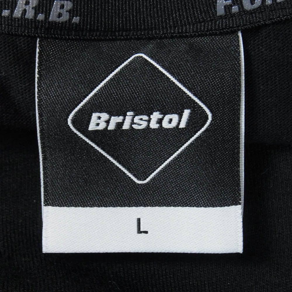 F.C.R.B. エフシーアールビー 22SS FCRB-220061 BIG LOGO WIDE TEE ビッグ ロゴ ワイド 半袖 Tシャツ Bristol ロゴ ブラック系 L【中古】