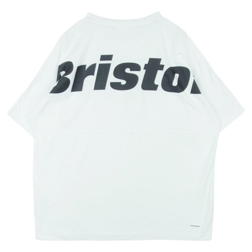 F.C.R.B. エフシーアールビー 22SS FCRB-220061 BIG LOGO WIDE TEE ビッグ ロゴ ワイド 半袖 Tシャツ Bristol ロゴ ホワイト系 L【中古】