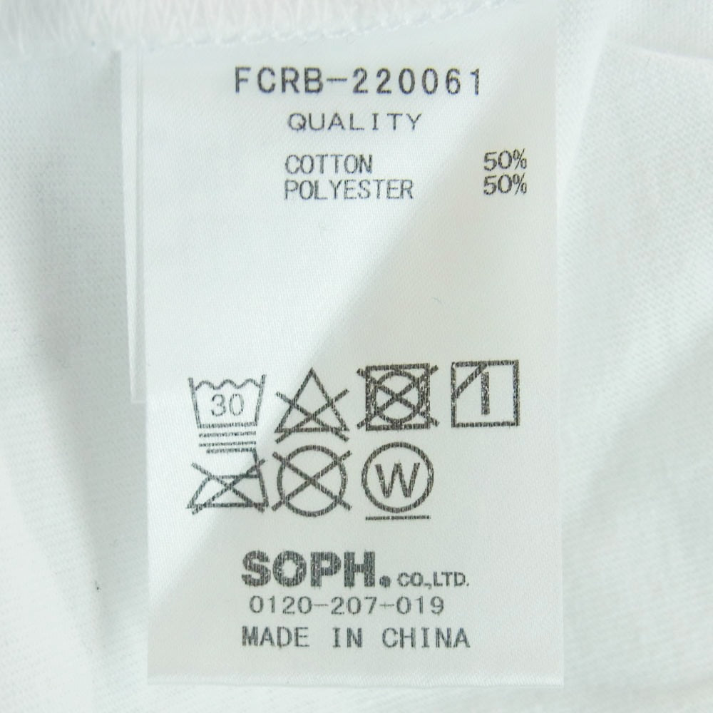 F.C.R.B. エフシーアールビー 22SS FCRB-220061 BIG LOGO WIDE TEE ビッグ ロゴ ワイド 半袖 Tシャツ Bristol ロゴ ホワイト系 L【中古】