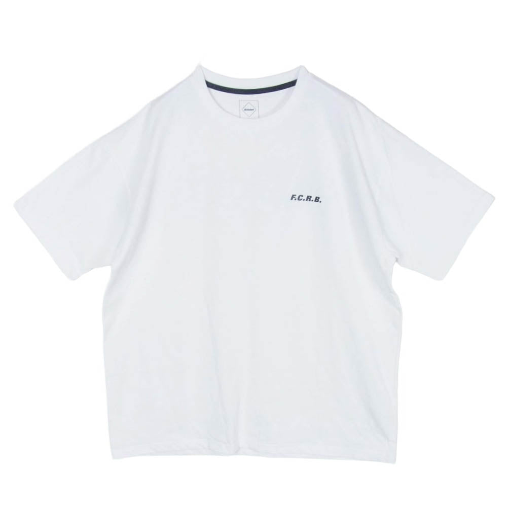 F.C.R.B. エフシーアールビー 23SS FCRB-230076 BIG LOGO WIDE TEE バック Bristol ロゴ クールマックス 半袖 Tシャツ ホワイト系 M【美品】【中古】