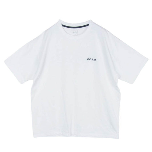 F.C.R.B. エフシーアールビー 23SS FCRB-230076 BIG LOGO WIDE TEE バック Bristol ロゴ クールマックス 半袖 Tシャツ ホワイト系 M【美品】【中古】