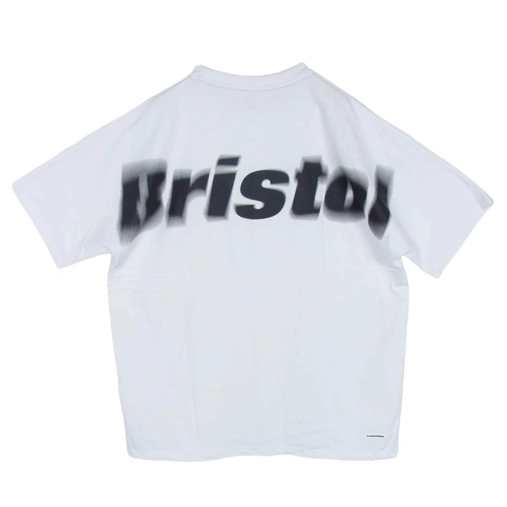 F.C.R.B. エフシーアールビー 23SS FCRB-230076 BIG LOGO WIDE TEE バック Bristol ロゴ クールマックス 半袖 Tシャツ ホワイト系 M【美品】【中古】