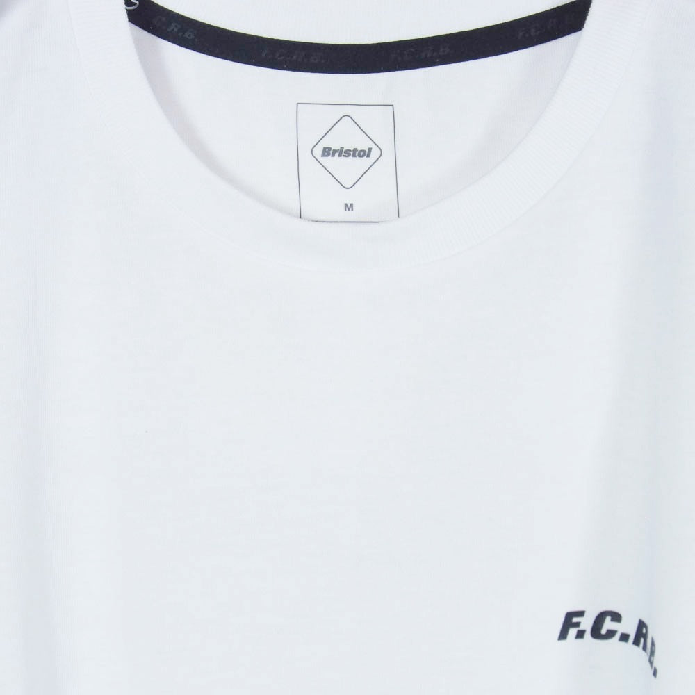 F.C.R.B. エフシーアールビー 23SS FCRB-230076 BIG LOGO WIDE TEE バック Bristol ロゴ クールマックス 半袖 Tシャツ ホワイト系 M【美品】【中古】