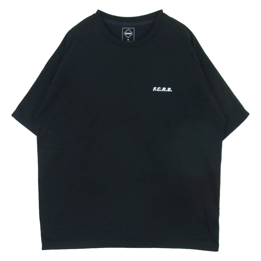 F.C.R.B. エフシーアールビー 23SS FCRB-230076 BIG LOGO WIDE TEE バック Bristol ロゴ クールマックス 半袖 Tシャツ ブラック系 M【美品】【中古】