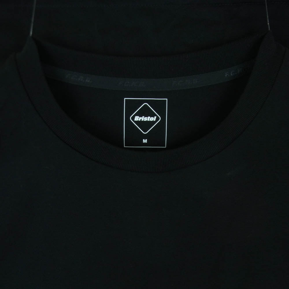 F.C.R.B. エフシーアールビー 23SS FCRB-230076 BIG LOGO WIDE TEE バック Bristol ロゴ クールマックス 半袖 Tシャツ ブラック系 M【美品】【中古】