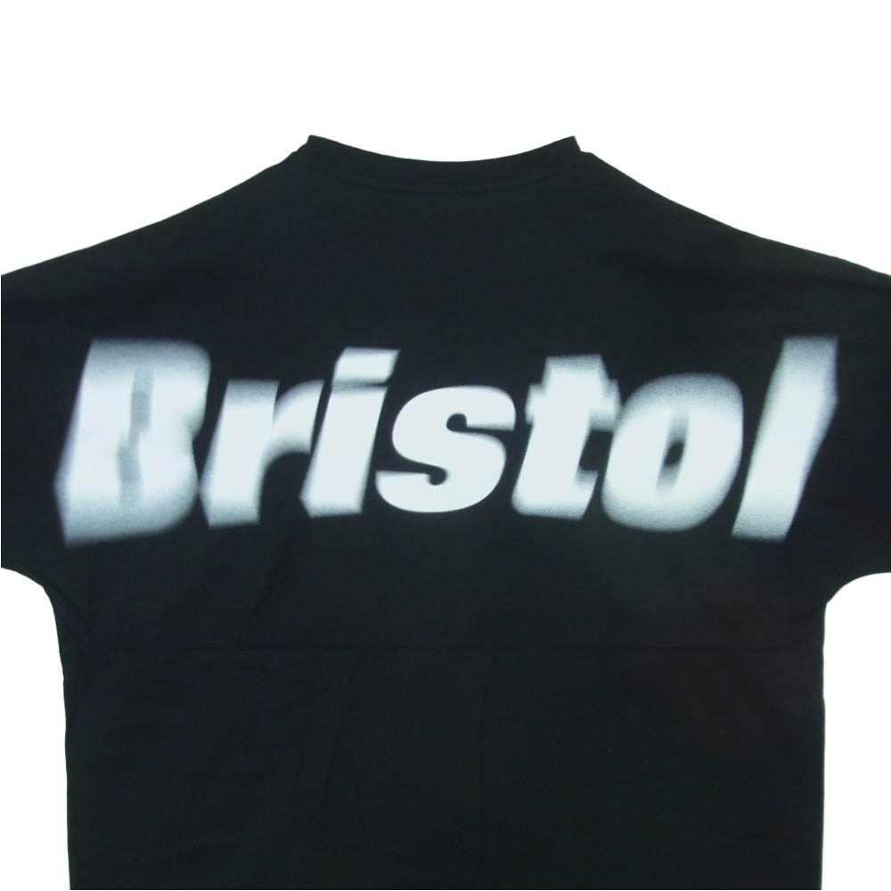 F.C.R.B. エフシーアールビー 23SS FCRB-230076 BIG LOGO WIDE TEE バック Bristol ロゴ クールマックス 半袖 Tシャツ ブラック系 M【美品】【中古】
