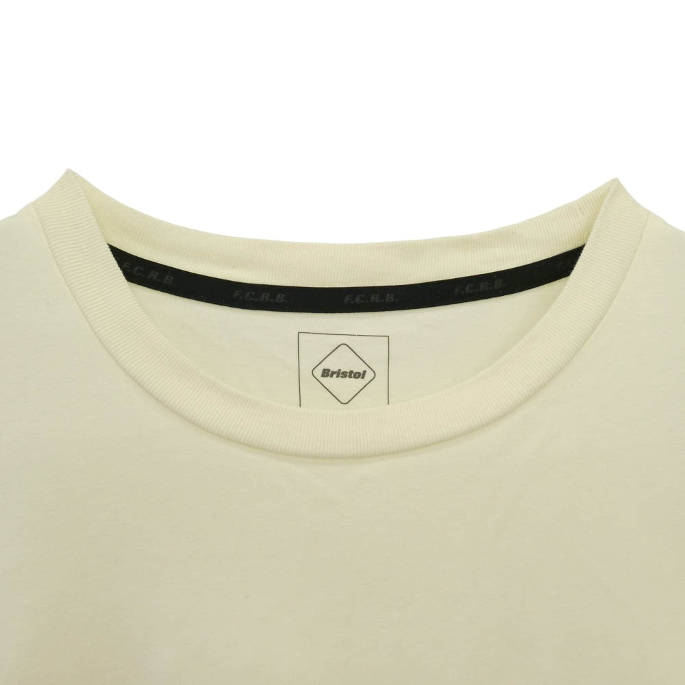 F.C.R.B. エフシーアールビー 24SS FCRB-240084 BIG LOGO S/S BAGGY TEE ビッグ ロゴ バギー T/Cドライ天竺 バイオ加工 ロゴパッチ 半袖 Tシャツ クリーム オフホワイト系 L【中古】