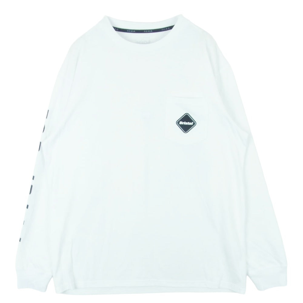 F.C.R.B. エフシーアールビー 22AW FCRB-222073 AUTHENTIC TEAM POCKET TEE オーセンティック チーム 長袖 ロングスリーブ ポケット Tシャツ カットソー ホワイト系 XL【中古】
