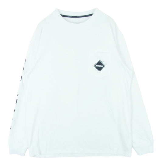 F.C.R.B. エフシーアールビー 22AW FCRB-222073 AUTHENTIC TEAM POCKET TEE オーセンティック チーム 長袖 ロングスリーブ ポケット Tシャツ カットソー ホワイト系 XL【中古】