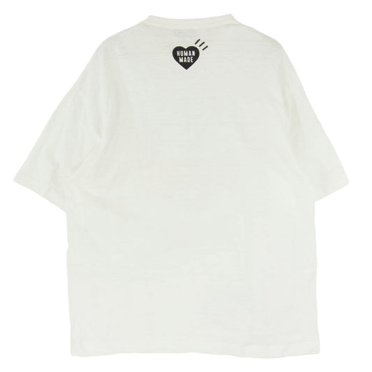 HUMAN MADE ヒューマンメイド DRY ALLS GRAPHIC LOGO TEE ロゴ グラフィック コットンスラブ生地 半袖 Tシャツ ホワイト系 2XL【中古】