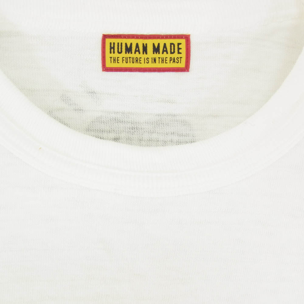 HUMAN MADE ヒューマンメイド DRY ALLS GRAPHIC LOGO TEE ロゴ グラフィック コットンスラブ生地 半袖 Tシャツ ホワイト系 2XL【中古】