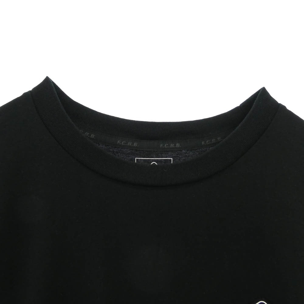 F.C.R.B. エフシーアールビー 24SS FCRB-240084 BIG LOGO S/S BAGGY TEE ビッグ ロゴ バギー T/Cドライ天竺 バイオ加工 ロゴパッチ 半袖 Tシャツ ブラック ブラック系 L【中古】