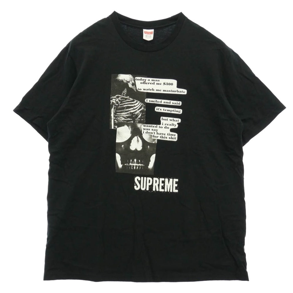 Supreme シュプリーム 25SS Anatomy Tee アナトミー フロント ロゴ プリント クルーネック 半袖 Tシャツ ブラック系 L【中古】