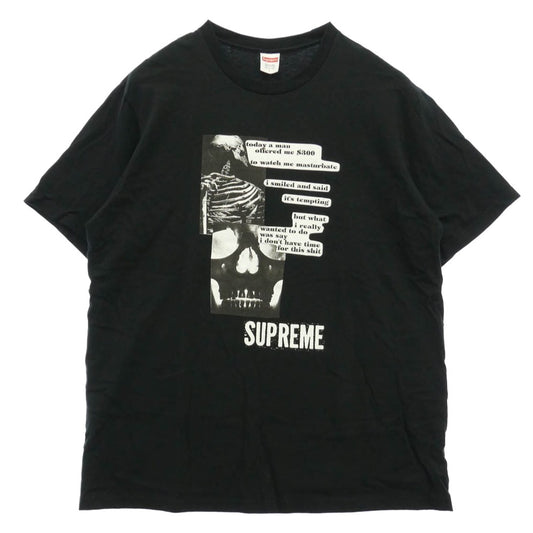 Supreme シュプリーム 25SS Anatomy Tee アナトミー フロント ロゴ プリント クルーネック 半袖 Tシャツ ブラック系 L【中古】