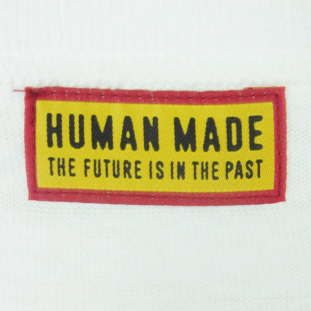 HUMAN MADE ヒューマンメイド 25SS GRAPHIC TIGER TEE ハートロゴワッペン バック グラフィック タイガー プリント コットンスラブ生地 半袖 Tシャツ ホワイト系 2XL【中古】